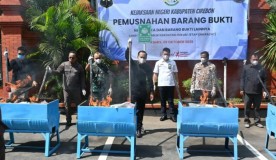 Barang Bukti dari 119 Kasus Dimusnahkan Kejari Kabupaten Cirebon