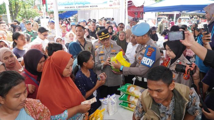 Gerakan Pangan Murah Jadi Upaya Polres Cirebon Kota Ringankan Beban Warga